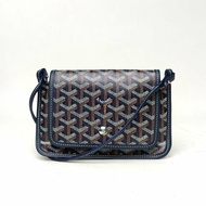 GOYARD PLUMET三層WOC藍色PVC肩背包