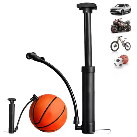 1PC Black Manual Bicycle Air Pump Portable Bicycle Tire Air Pump Floor Air Pump Suitable for Bicycle