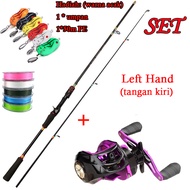 Set Bc Baitcasting Reel Gulungan Pancing Speed Ratio 6.3:1 Kelos Pancing Carbon Fiberul Ultralight J