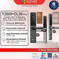 EZVIZ DL05 DL06 Pro Combo Smart Home Security Fingerprint Grill Door Handle Lock Wooden Door
