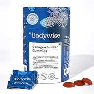 Be Bodywise Collagen Builder Gummies, Vegan Collagen Supplements for Women and Men, for Hair, Skin Care &amp; Nail Support, Gluten Free &amp; Non GMO Multivitamin Gummies, Peptides, 60 Gummies, Orange Flavor