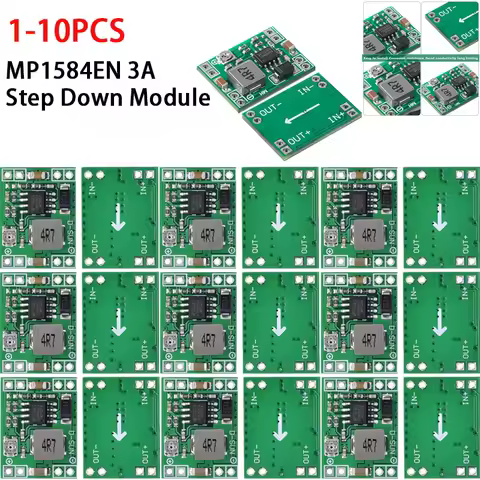 1-10pcs MP1584EN Adjustable 3A DC-DC Converter Step Down Voltage Regulator Module Replace LM2596s MP