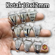 10x12mm Square Tooth Alpaca Ring Tie