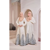 S - 6XL JUBAH IRIS BY ARISSA printed muslimah plus size 2XL 3XL 4XL 5XL black off white yellow navy 