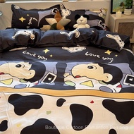 Crayon Shin-chan Cartoon 4 IN 1 Bedding Sets Dormitory Bedroom Comforter Cover Flat Bedsheet Pillowc