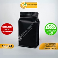 Flat Bottom 16 x 24 Metalized Black Ziplock Plastic Packaging
