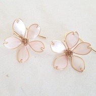 櫻花單輪簡約耳针或耳夾