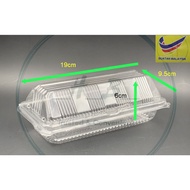 [READY STOCK] OPS-153 - BENXON Plastic Tray with Lock [ 100pcs± ] Bakery Disposable Clear Food Box -