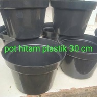Terbaru!!! 1 Lusin Pot Plastik Hitam 30 / Pot Bunga Pot Bibit Pot