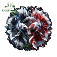 EARLFAMILY Halfmoon Betta Fish Car Sticker Personality Skateboard Motorcycle Rear Windshield Vinyl D