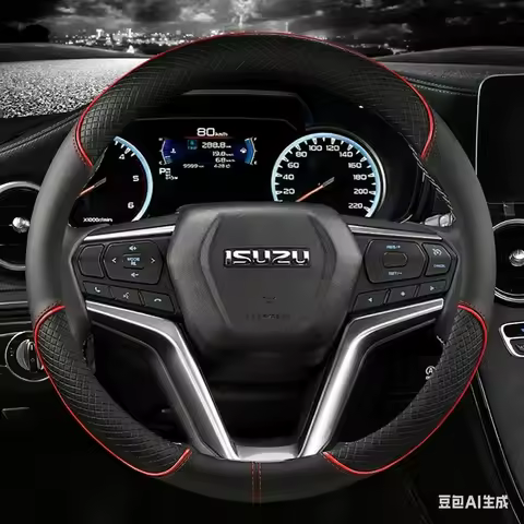 For Isuzu D-MAX 2013-2018 mu-X 2013-2018 D-Max MU-X III 2020- 2023 Car Steering Wheel Cover PU Leath