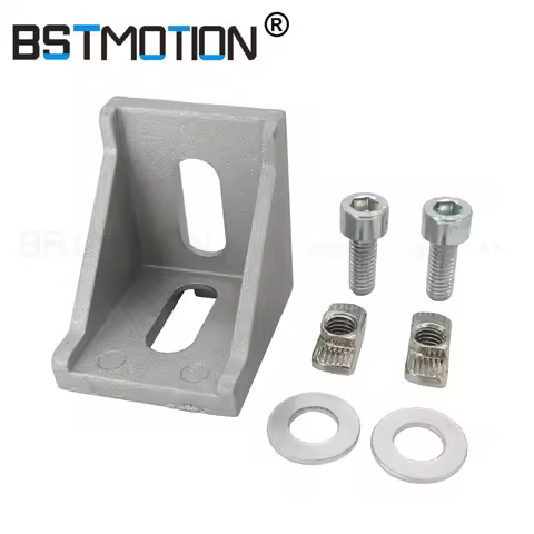 Aluminium Profile Connector Set 2020 2028 3030 4040 Extrusion M5 M6 M8 T Bolt Screws Flange Nut Angl
