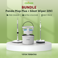 [BUNDLE] COOGER Alat Pel Spin Mop Bentuk Panda Berputar 360 Derajat Bucket Spin Mop dan Sikat Lantai