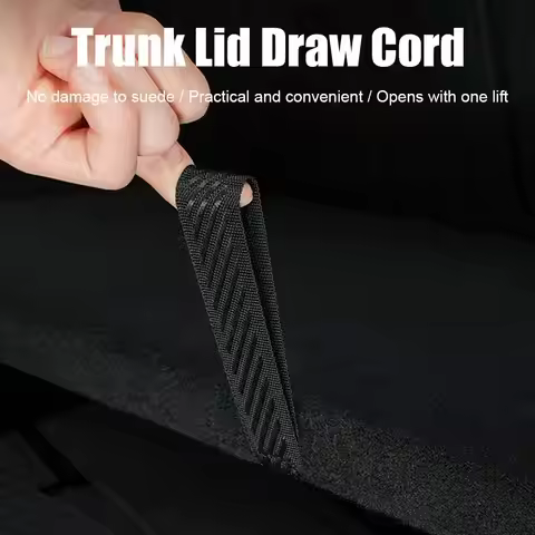 1/2Pcs for Tesla Model Y Rear Trunk Rope DrawString Open Tail Box Cover Handle Pull Strap Car Organi