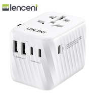 LENCENT Universal Travel Power Adapter International AC Plug Adaptor with 5.6A 3 USB C 2 USB A Ports