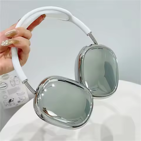 ins Luxury Plating Mirror Surface Protective Cover For Airpods Max Earphone Case For Apple Airpods M