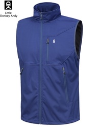 Little Donkey Andy Men S Lightweight Softshell Vest Windproof Windproof Sleeveless Jacket Vest