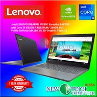 #1554 USED LENOVO IDEAPAD IP330C SLIM LAPTOP INTEL CORE I5-8250U 8G 256SSD NVIDIA GEFORCE MX110 2GB 