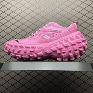 รองเท้า Balenciaga Defender ยางรองเท้าแฟชั่นย้อนยุครองเท้าพ่อต่ำด้านบนของผู้หญิงสีชมพู
