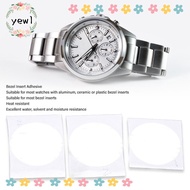 YEWW 3pcs Watch Bezel Ring, 400°F Tolerance Transparent Color Ceramic Watch Bezel, Precision Adhesiv