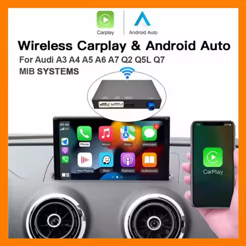 Wireless CarPlay Module For Audi A4 A5 A6 A7 Q2L Q5L Q7 2014-2022 MIB MMi 3G Plus System Android Aut