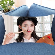 IU Rectangular Pillow Case Lee Ji Eun Single Side Printed Polyeste Sofa Cushion Cover Home Decoration（Without Core）