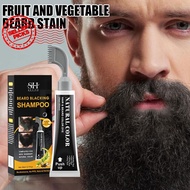 Men Beard Dyefruit And Vegetable Mustache Dye Color Beard Dye One Comb Black A3d1