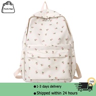 Korean Fashion Flower Pattern Bagpack Doughnut Macaroon Backpack Girls' Large Capacity Laptop Bag