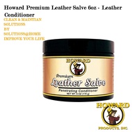 Howard Premium Leather Salve 6oz - Leather Conditioner Leather Balm to revive old leather and help p