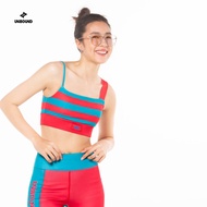 UNBOUND 25DEC STRIPED SPORTS BRA (2023) สปอร์ตบราผู้หญิง ริ้วเขียวแดง