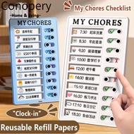 Conopery My Chores Checklist, Detachable Self-discipline Daily Planner Memo, Multi Purpose Reusable 