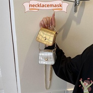 NECKLACEMASK Shoulder Bag, Mini Simplicity Crossbody Bags, Cute Versatile Chain PU Handbag Lipstick
