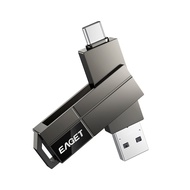 EAGET CF33 USB3.2 2-In-1 USB-A แฟลชไดร์ฟ Gen1และ Type-C Pendrive 360 OTG หมุนได้ ° ถึง120เมกะไบต์/วิ