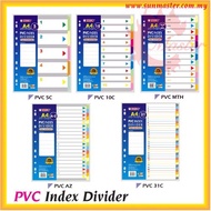 PVC Index Divider | PP Index Divider | Plastic Index Divider | 5tabs 10tabs 12tabs 11 HOLES SUITABLE