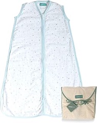 Molis&co Baby Sleeping Bag Size: 70 cm (0-6 months) Ideal for summer. Blue Sky. 100% cotton. Softnes