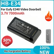 NewDoor Lock Battery HB-E340 3.7V 7000mAh Replaceable for Eufy E340 Video Doorbell Rechargeable Li-i