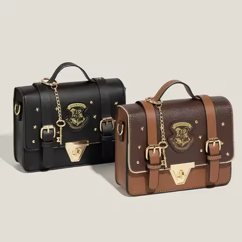 Anime Style Mailman Bag Cosplay Hogwarts Commuter Uniform Style Crossbody Bag PU Leather Women Shoul