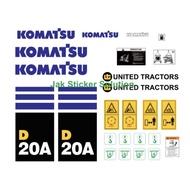 Komatsu D20A Dozer Decal Sticker