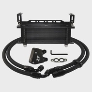 Oil Cooler w/ Bracket Kit AN10 Black 15/16 Row Engine For GM Chevrolet Corvette Camaro C5 C6 LS1 LS2