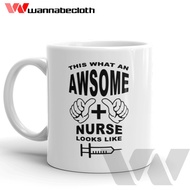 Ceramic Mug Glass Souvenir Gift Mug Profession Nurse Awesome Nurse V1