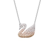 [Self-Operated] Swarovski Swarovski Gold Gradient Swan Pendant Large Clavicle Necklace Gift