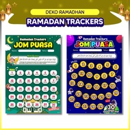 PUASA RAMADAN TRACKER - Checklist Ramadhan / Board / Fasting / Planner (A3)