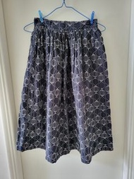 日本品牌 Bliss bunch黑色刺繡長裙