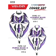 VELOZI Full Cover Set Purple Black For Y15ZR V1/V2