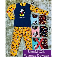 Ready Stock - Adult cartoon pyjamas / Baju tidur dewasa perempuan (cotton)