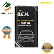 [Premium] MANNOL 7717 O.E.M Oil for Mercedes Benz 0W-30 SN/CF – 4 Liters, Genuine German Product – H