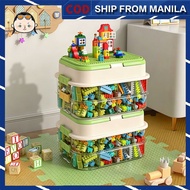 3/4 Layers Blocks Storage Box Kids Toy Organizer Stackable Plastic Container For Small Parts Blocks
