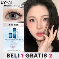 [Beli 1 Gratis 2]UYAAI Softlens Mata Korea Best Seller 6 Months(1Pasang softlens + Air Pencuci Softl