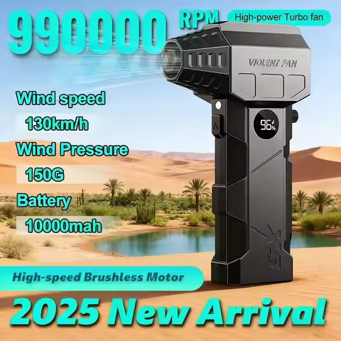 NEW 2025 X5 Brushless Turbo Fan 240W High-Speed Portable 8000mAh Rechargeable 57m/s Typhoon Wind Typ
