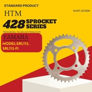 HTM 428 SRL115 SRL115 FI REAR SPOCKET STEEL CHROME YTZ5 YTZ5S YB5L YTZ7S YTX7A YTZ8V 12N9L YTX12 YTX